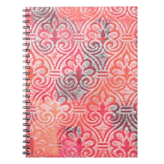 Cuaderno Geometría patrón de repetición moderno con texture (Frente)