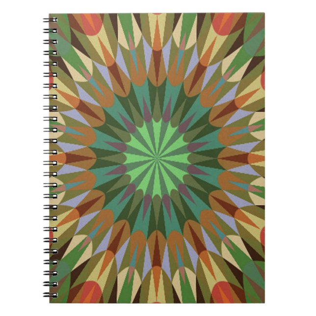 Cuaderno Geometría Retro de Tierra (Frente)