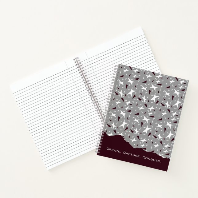 Cuaderno Geometría Sutil: Estrellas y Triángulos – Gris (Interior)