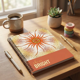 Cuaderno Geometric abstract contemporary colourful spiral