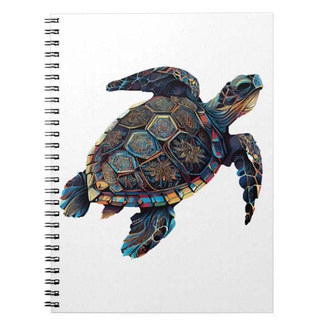 Cuaderno Geometric Turtle Colorful Abstract Rainbow (Frente)