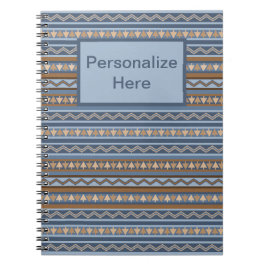 Cuaderno Geométrica de Blue Brown de estilo suroeste person