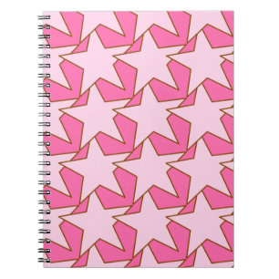 Cuaderno Geométrica de estrella moderna - rosa claro y prof