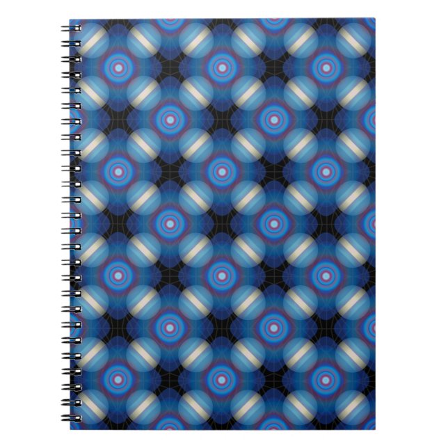 Cuaderno Geométrica de la espaciadora azul (Frente)