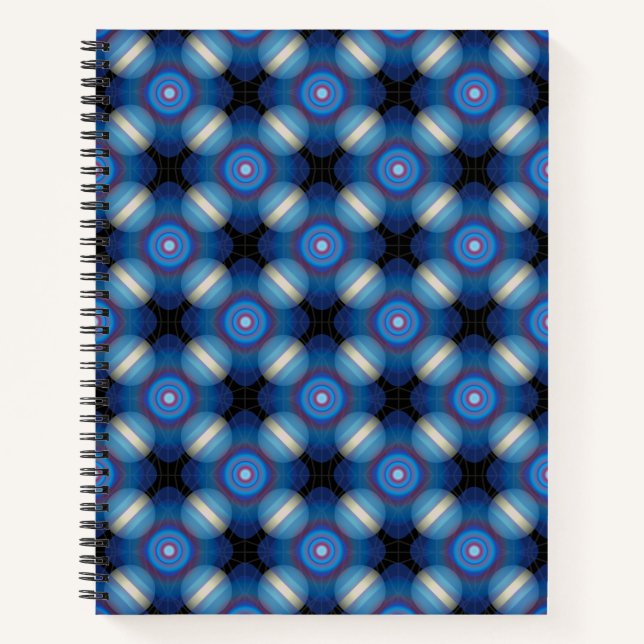 Cuaderno Geométrica de la espaciadora azul (Anverso)