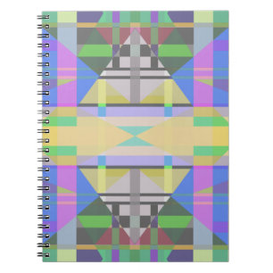 Cuaderno Geométrica de púrpura azul verde amarillo