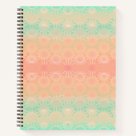 Cuaderno Geométrica de verde, melón, melón y coral