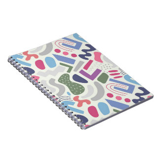 Cuaderno geométrico abstracto colorido