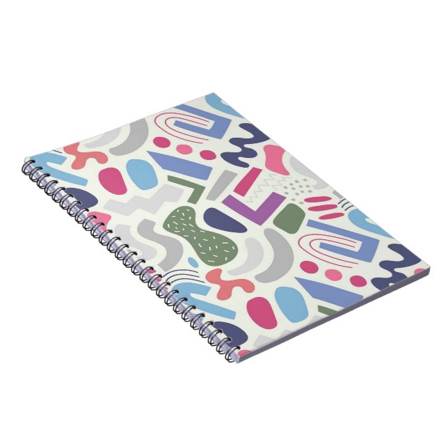 Cuaderno geométrico abstracto colorido (Lado Derecho)