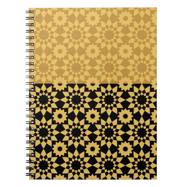 Cuaderno Geométrico Arábigo Dorado (Frente)