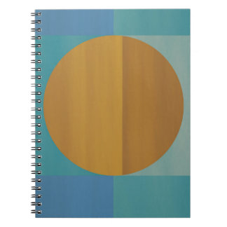 Cuaderno Geométrico Azul Círculo Dorado Verde azul