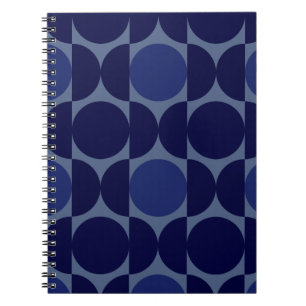 Cuaderno Geométrico azul retro