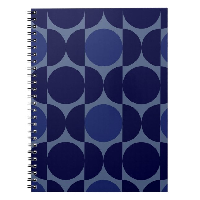 Cuaderno Geométrico azul retro (Frente)
