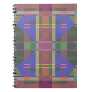 Cuaderno Geométrico coloreado del arcoiris pastel