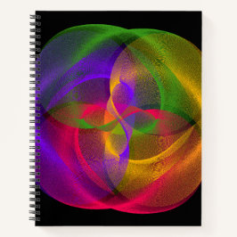 Cuaderno geométrico con acabado brillante vibrante