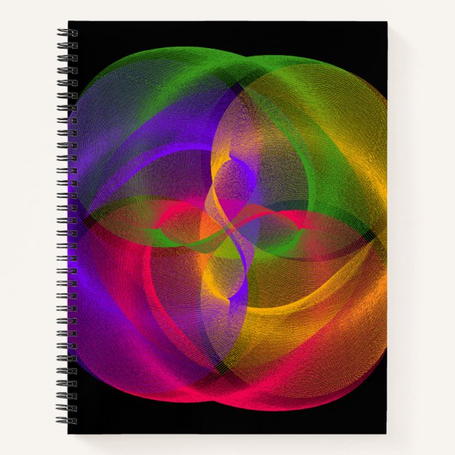 Cuaderno geométrico con acabado brillante vibrante (Anverso)
