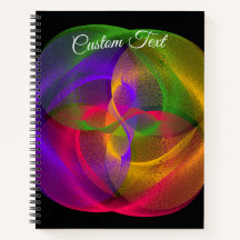 Cuaderno geométrico con acabado brillante vibrante