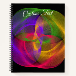 Cuaderno geométrico con acabado brillante vibrante