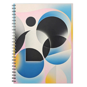 Cuaderno Geométrico de arte abstracto vibrante y caprichoso