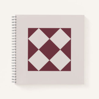 Cuaderno geométrico de ciruela profunda y gris per