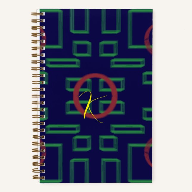 Cuaderno Geométrico de cuadrados azules (Anverso)