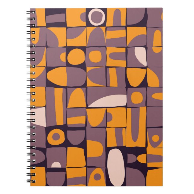 Cuaderno Geométrico de Disquetería: Patrón de formas antigu (Frente)