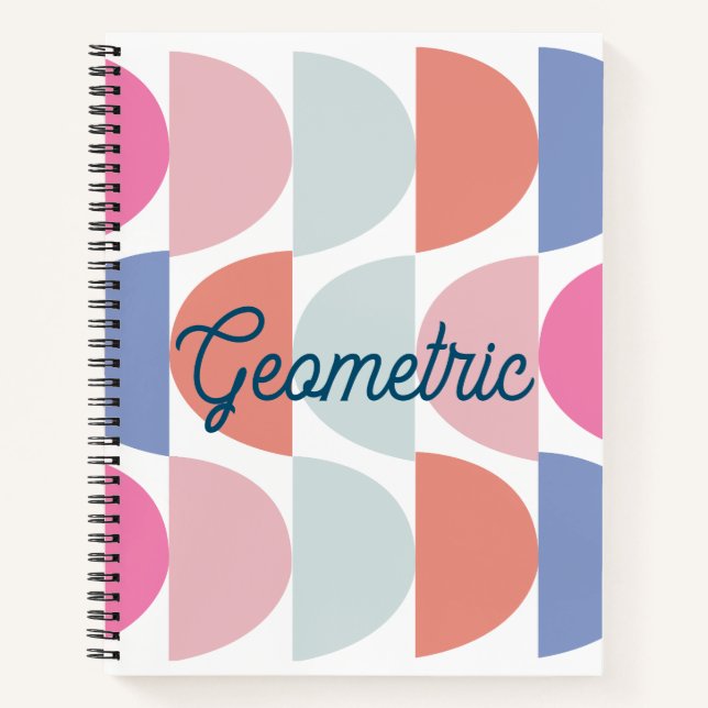 Cuaderno Geométrico de semicírculo geométrico de color geom (Anverso)