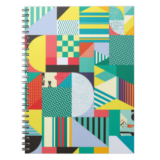 Cuaderno Geométrico decorativo: Elementos del patrón de cos