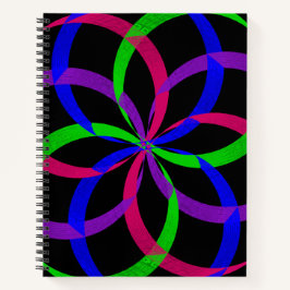 Cuaderno geométrico en espiral de figura 8 de vari