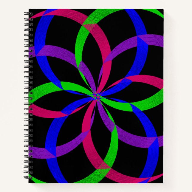 Cuaderno geométrico en espiral de figura 8 de vari (Anverso)