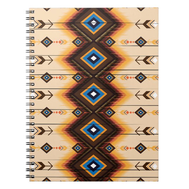 Cuaderno Geométrico étnico: diseño de patrones abstractos. (Frente)