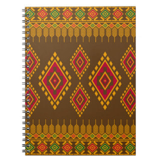 Cuaderno Geométrico étnico, diseño tradicional, sin costura