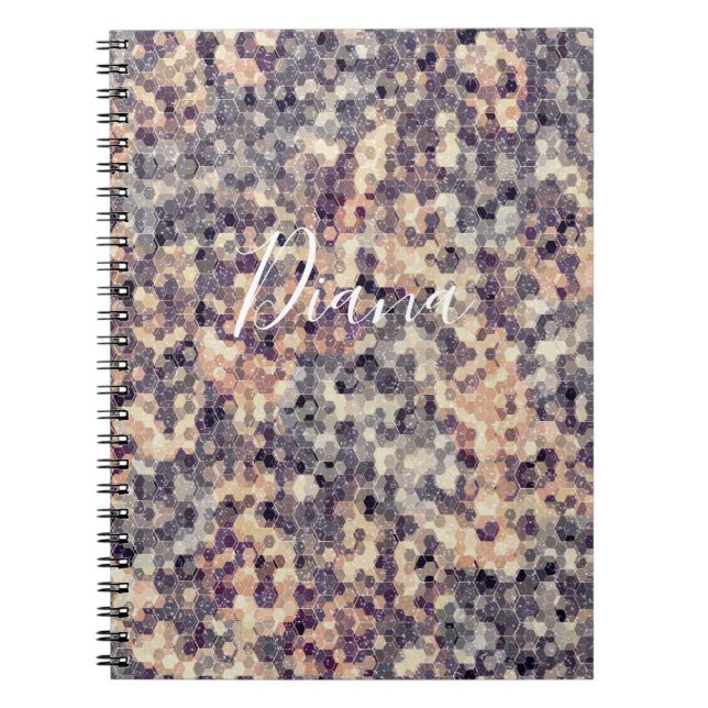 Cuaderno Geométrico gris beige (Frente)