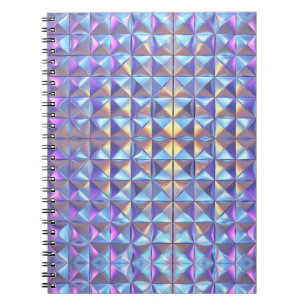 Cuaderno Geométrico irista dorado, azul y púrpura 2