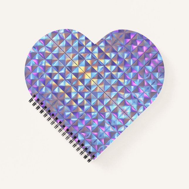 Cuaderno Geométrico irista dorado, azul y púrpura 2 (Anverso)