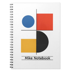 Cuaderno geométrico minimalista Bauhaus personaliz
