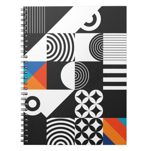 Cuaderno Geométrico moderno de estilo escandinavo (Frente)