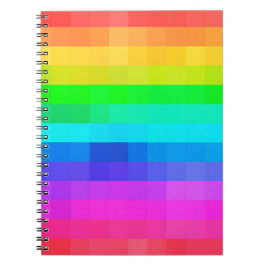 Cuaderno Geométrico moderno del Orgullo Arcoiris Mosaico Co