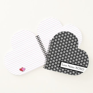 Cuaderno Geométrico negro y blanco inspirado en Japón perso