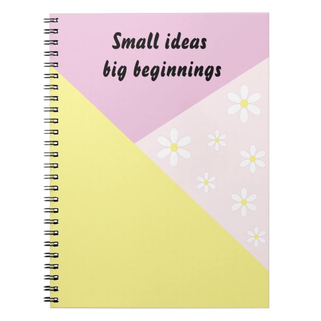 Cuaderno geométrico pastel con texto editable (Frente)