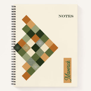 Cuaderno Geométrico Personalizado – Tonos Terrosos