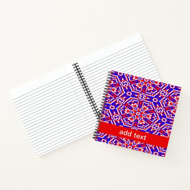 Cuaderno Geométrico rojo, blanco y azul (Interior)