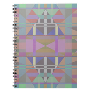 Cuaderno Geométrico rosa púrpura verde