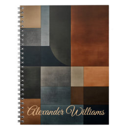 Cuaderno Geométrico Terroso Moderno Personalizado