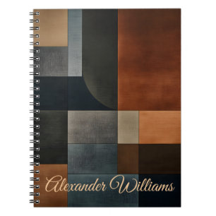 Cuaderno Geométrico Terroso Moderno Personalizado