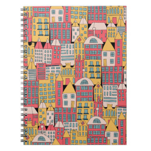 Cuaderno Geométrico triangular: fondo abstracto colorido