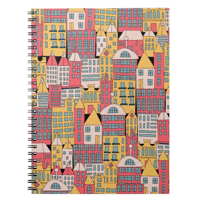 Cuaderno Geométrico triangular: fondo abstracto colorido (Frente)