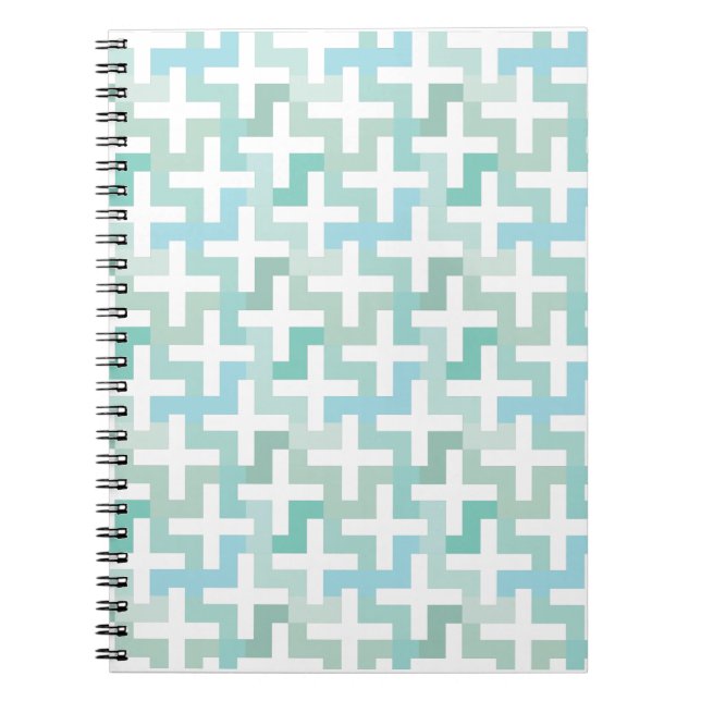 Cuaderno Geométrico verde de la marea (Frente)