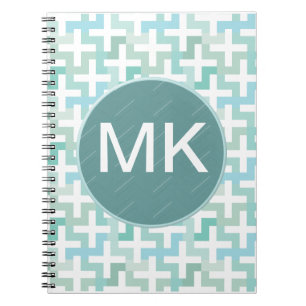 Cuaderno Geométrico verde de Seafoam