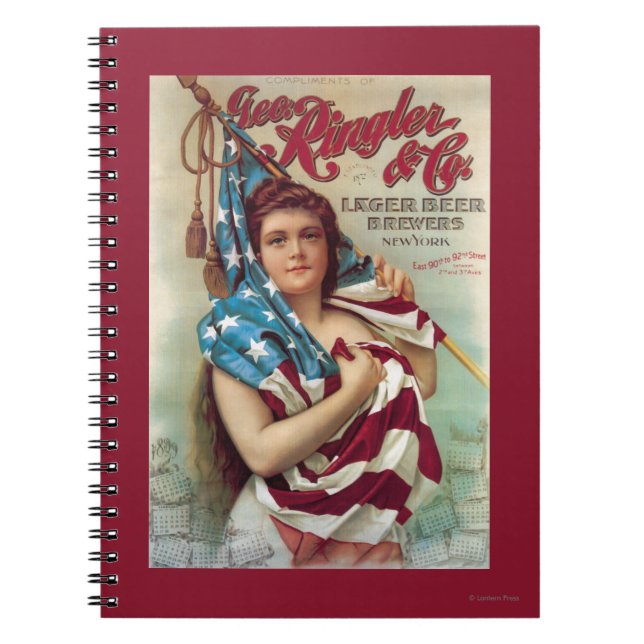 Cuaderno George Ringler & CO. Poster de cerveza (Frente)